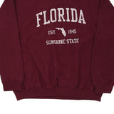 Florida Gildan College Sweatshirt - XL Burgundy Cotton Blend