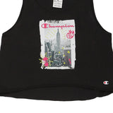 Age 13-14 Champion Graphic Varsity Jacket - XL Black Cotton