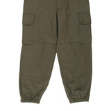 Age 16 Paul Boye Cargo Trousers - 33W 26L Khaki Cotton Blend