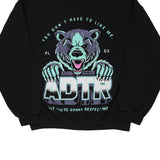 ADTR Gildan Graphic Sweatshirt - Large Black Cotton Blend