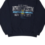 Intrepid Museum Gildan Graphic Sweatshirt - Large Navy Cotton Blend