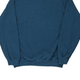 Blank Unbranded Sweatshirt - Medium Blue Cotton Blend