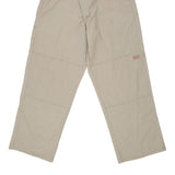 Dickies Double Knee Trousers - 33W 30L Beige Polyester Blend