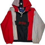 Vintage Detroit Red Wings Starter Graphic Windbreaker - XL Black Nylon