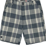 Micros Checked Shorts - 36W 11L Grey Polyester