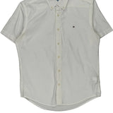 Tommy Hilfiger Short Sleeve Shirt - Medium White Cotton