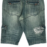 Hip Hop Point Zero Cargo Shorts - 40" Waist Dark Wash Denim