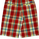 Southpole Checked Shorts - 36W 14L Red Polyester Blend