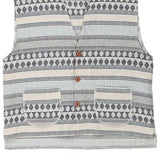 Unbranded Striped Waistcoat - Medium Blue Acrylic Blend