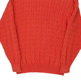 Fila V-neck Jumper - Medium Orange Cotton