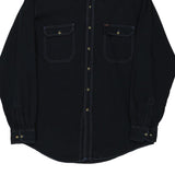 Hankering Contrast Stitch Shirt - XL Navy Cotton