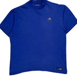 Vintage Adidas T-Shirt - Large Blue Cotton