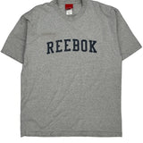 Vintage Reebok Spellout T-Shirt - Large Grey Cotton