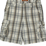 Lee Checked Cargo Shorts - 35W 11L Beige Cotton