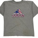 Vintage Adidas Graphic T-Shirt - Large Grey Cotton