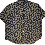 Dockers Short Sleeve Shirt - Large Navy Cotton