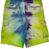 True Religion Tie-Dye Cargo Shorts - 36W 14L Multicoloured Cotton