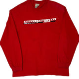 Vintage Nike Long Sleeve T-Shirt - XL Red Cotton