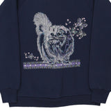 Unbranded Graphic Sweatshirt - Medium Navy Cotton