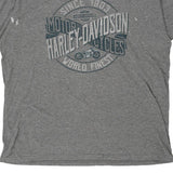 Harley Davidson Graphic T-Shirt - 2XL Grey Cotton