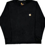 Vintage Carhartt Long Sleeve T-Shirt - Large Black Cotton