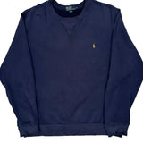 Polo By Ralph Lauren Sweatshirt - XL Navy Cotton Blend