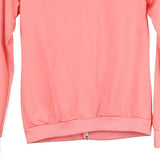 Age 10-12 Adidas Spellout Zip Up - Medium Pink Polyester