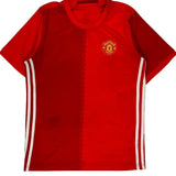 Manchester United Adidas Football Shirt - Small Red Polyester