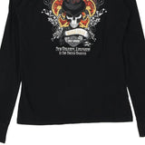 New Orleans, Louisiana Harley Davidson Graphic Long Sleeve Top - Small Black Cotton