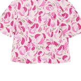 Valentino Cropped Blazer - Large Pink Cotton