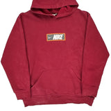 Vintage Nike Hoodie - XL Red Cotton Blend