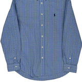 Age 10-12 Ralph Lauren Checked Shirt - Large Blue Cotton
