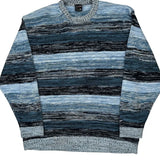Vintage Southpole Striped Jumper - XL Blue Acrylic