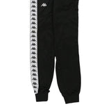 Age 11-12 Kappa Joggers - XS Black Cotton Blend