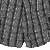 Lee Checked Cargo Shorts - 36W 11L Grey Cotton