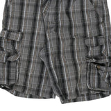 Lee Checked Cargo Shorts - 36W 11L Grey Cotton