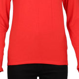 Armani Long Sleeve Top - Small Red Viscose