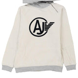 Age 14 Armani Jeans Hoodie - Large White Cotton