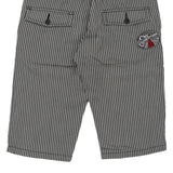 Costume National Striped Shorts - 30W 14L Black & White Cotton
