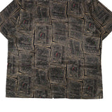 Vintage brown Unbranded Patterned Shirt - mens large