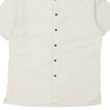Vintage white Woodys Retro Lounge Patterned Shirt - mens x-large