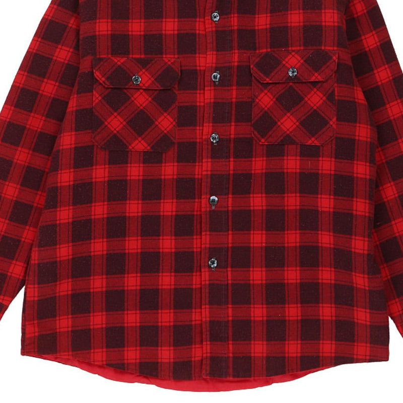 Fieldmaster Checked Flannel Shirt - Large Red Cotton