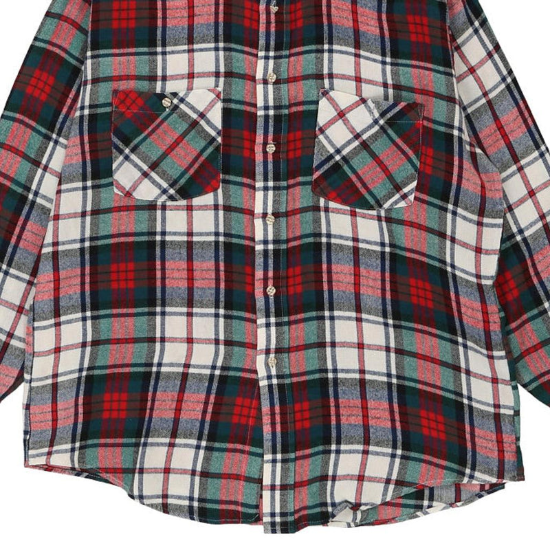 Windsor Checked Flannel Shirt - Large Multicoloured Cotton