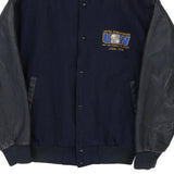 United Steelworkers Unbranded Varsity Jacket - Medium Navy Wool Blend