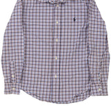 Age 7 Ralph Lauren Checked Shirt - Small Blue Cotton