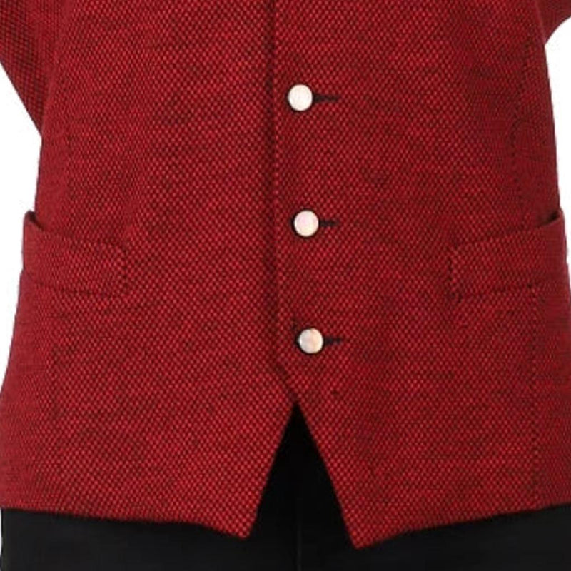 Vintage red 1950s/1960s Me Gherh Waistcoat - womens large