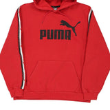 Puma Spellout Hoodie - XL Red Cotton Blend