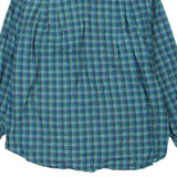 Rifle Checked Flannel Shirt - XL Blue Cotton