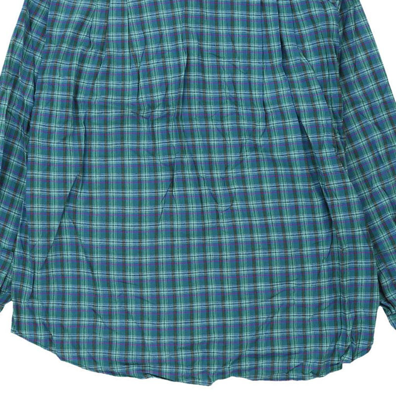 Rifle Checked Flannel Shirt - XL Blue Cotton