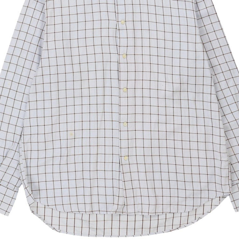 Blumarine Checked Shirt - Large White Cotton